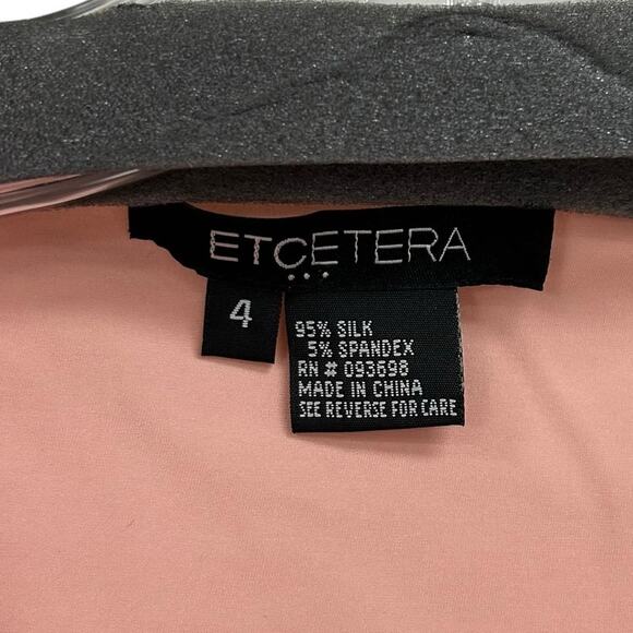 Etcetera Y2K Blush Pink Silk Blend Twist Front Sleeveless Top 4 - Picture 2 of 4